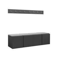 GARDEROBEN-SET Orion VII - Hellgrau/Graphitfarben, Holzwerkstoff/Kunststoff (168/42/46cm) - MIRJAN24