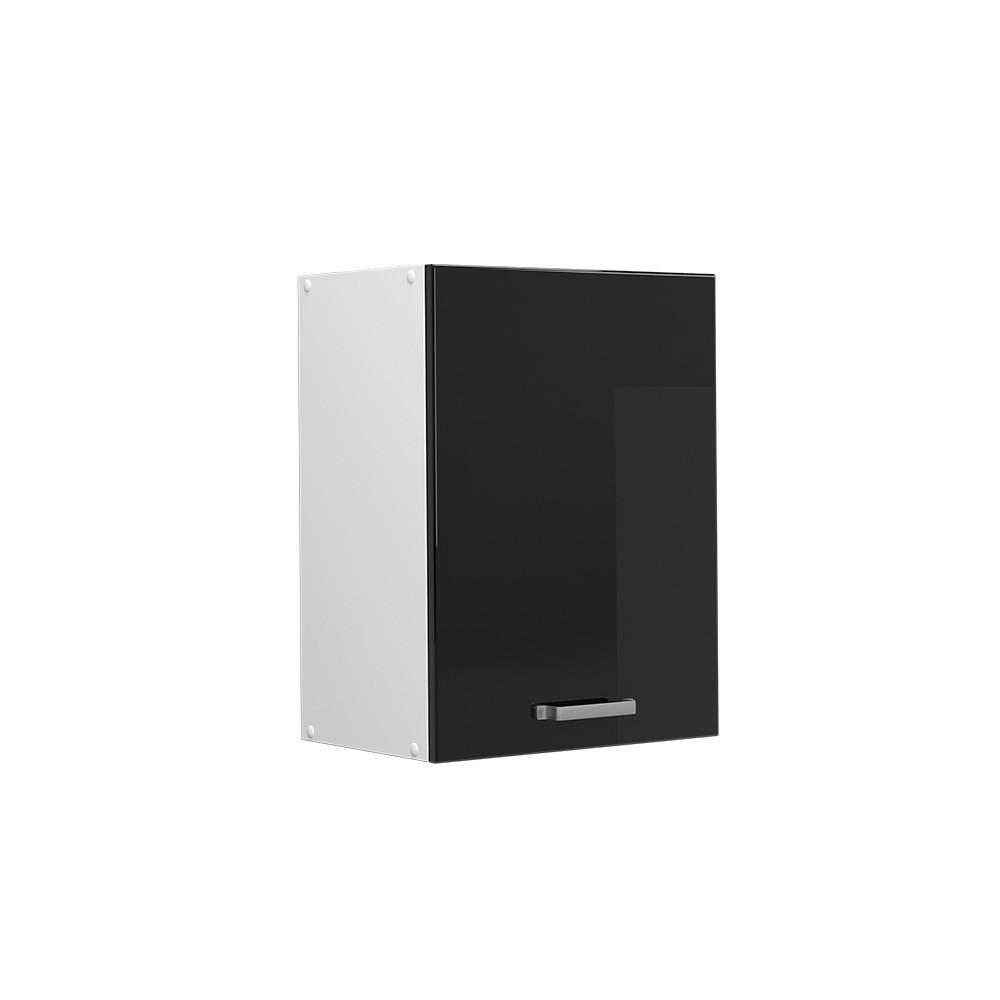HÄNGESCHRANK R-Line Schwarz Hochglanz 45 cm - Schwarz Hochglanz/Schwarz, Holzwerkstoff (45/60/31cm) - Vicco