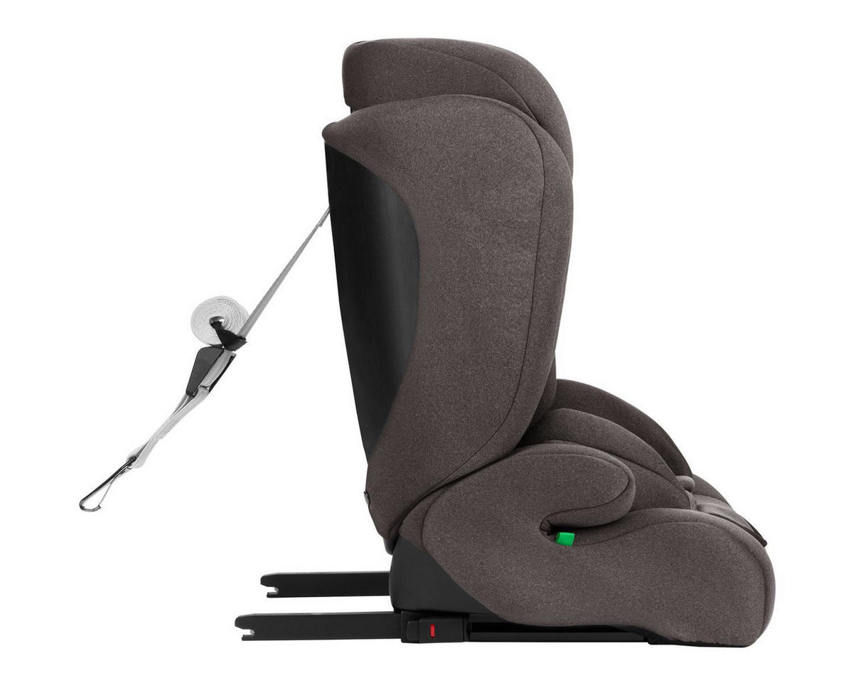 KINDERSITZ i-Cross i-Size Braun (76-150cm) Isofix Top Tether Kopfstütze Gurt - Braun, Kunststoff (40/56/49cm) - Kikka boo