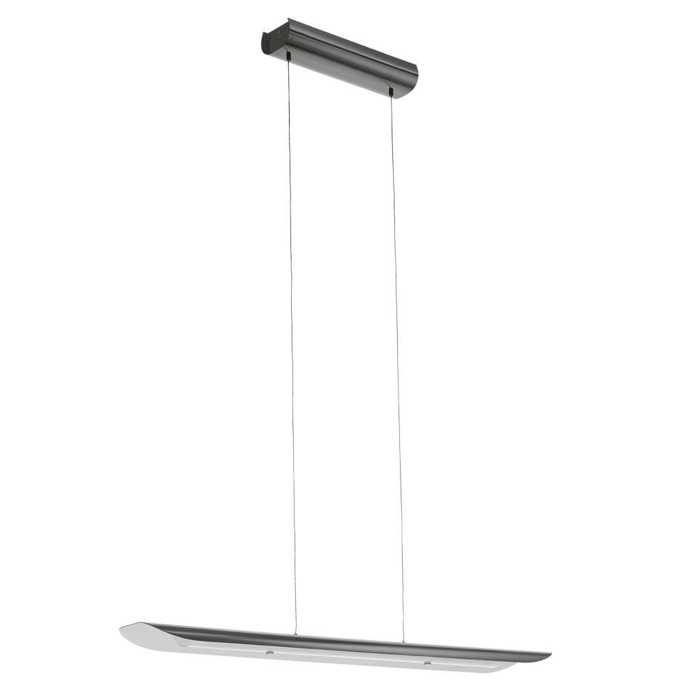 LED HÄNGELEUCHTE ZUBIA Grau Stahl Glas - Grau, Glas (90/12/110cm)