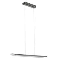 LED HÄNGELEUCHTE ZUBIA Grau Stahl Glas - Grau, Glas (90/12/110cm)