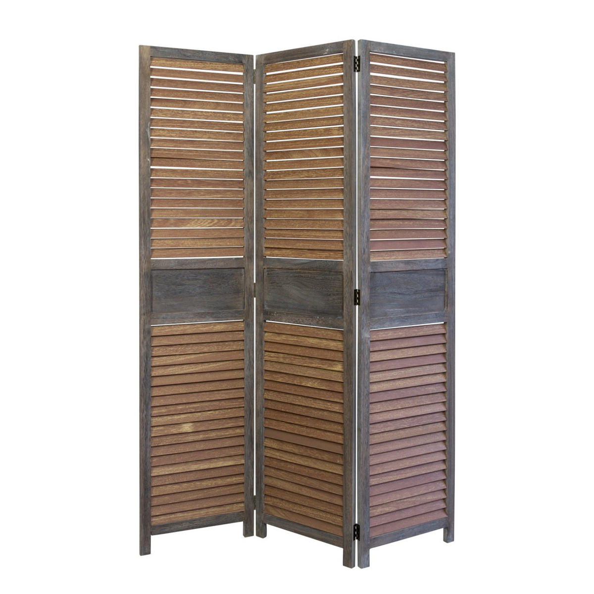 PARAVENT 3-tlg. 120/170 cm Braun Bambuslamellen - Braun, Holz (120/170/2cm) - Homestyle4u