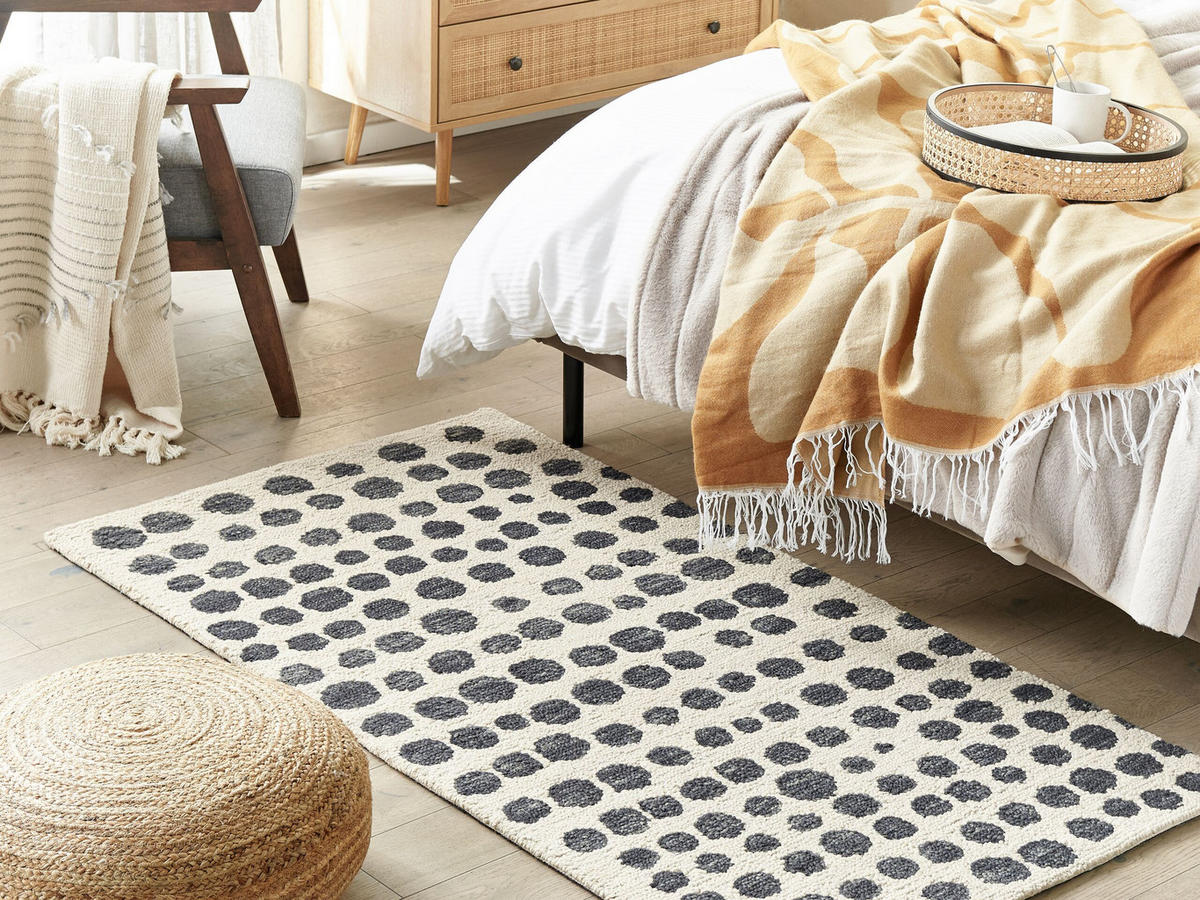 TEPPICH geflochten Havran 150/80 cm - Beige, Textil (80/150cm) - Beliani