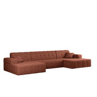 ECKSOFA U-form Wohnzimmer NIMES Stoff VERITA Kupfer - Kupferfarben, Holz/Textil (350/168cm) - Kaiser Möbel