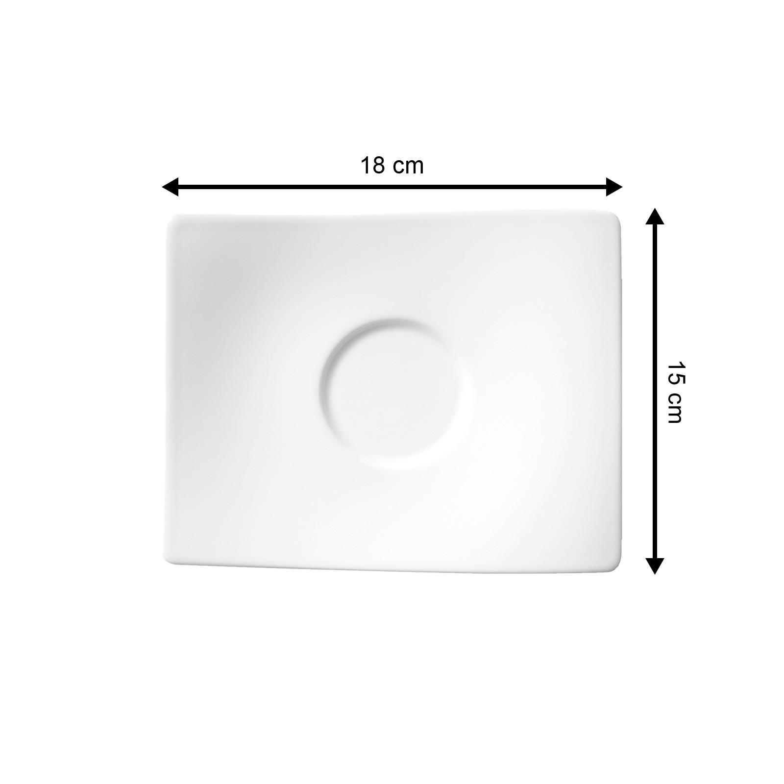 KAFFEE-/TEEUNTERTASSE NewWave weiß 6er Set - Weiß, Keramik (1cm) - Villeroy & Boch