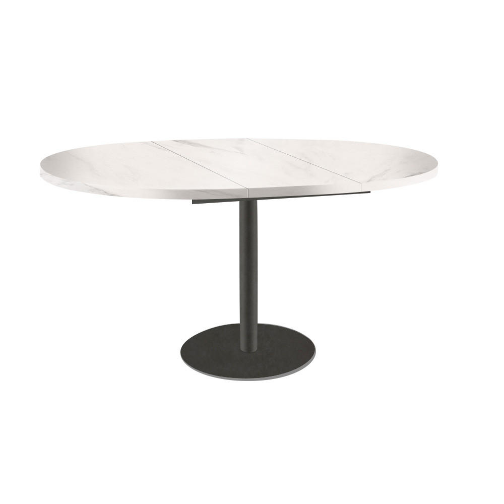 ESSTISCH Borte Bianco Marmor / Graphit 100/138 / 100 / 76cm - Graphitfarben/Weiß, Holz/Holzwerkstoff (100/100/76cm) - Feldmann-Wohnen