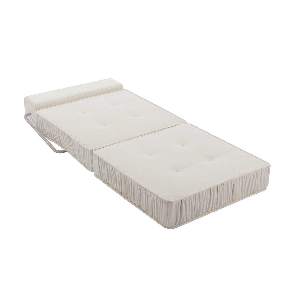 SCHLAFSESSEL DE-34989 2-in-1 mit Bettfunktion Weiß - Weiß, Metall (92/64/92cm) - ComfortXL