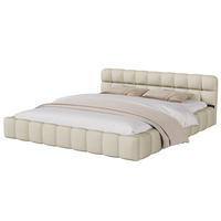 POLSTERBETT 160x200 cm mit Schublade, Stauraum, Leinen, Beige - Beige, Metall (160/200cm)