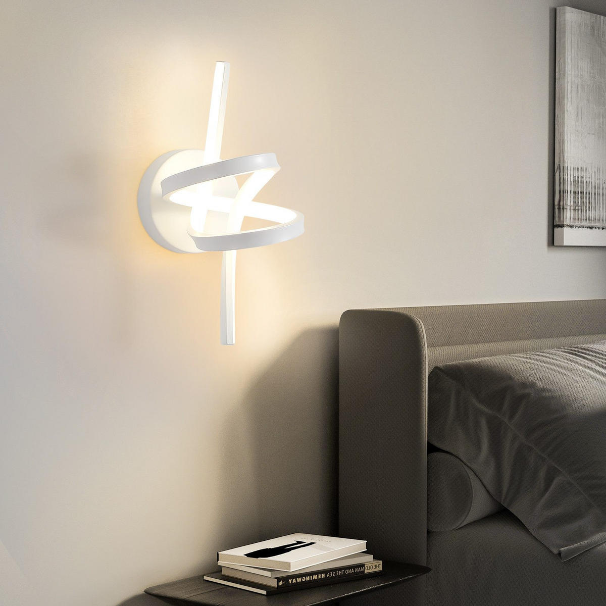 LED WANDLEUCHTE Nassar - Weiß, Metall (31/19.5/17cm) - Nettlife