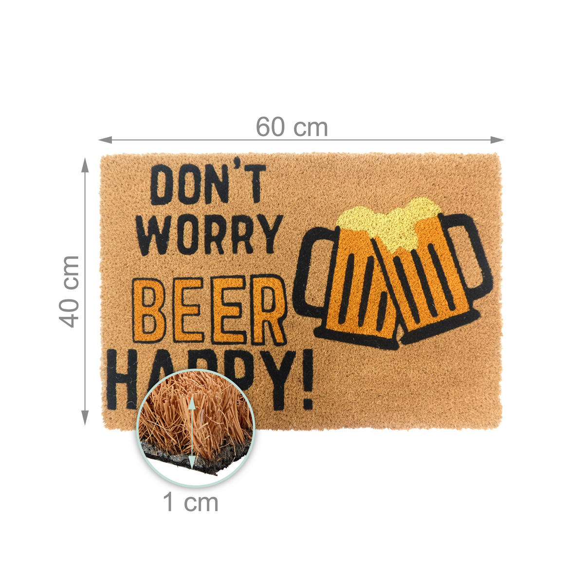 ROHOŽ - různobarevná, textil/plast (60/40cm) - Relaxdays