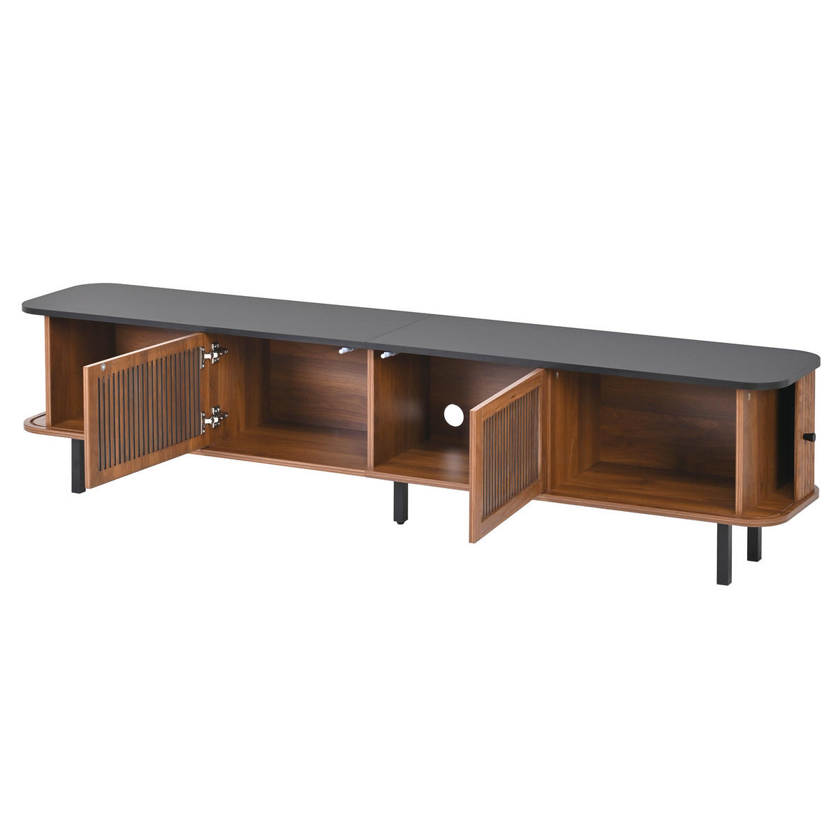TV-SCHRANK 190/35/45 cm - Walnussfarben, Holzwerkstoff (35/45/190cm) - Raumix