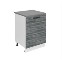 KÜCHENUNTERSCHRANK 60 cm SD, mit Arbeitsplatte, mit 1 Tür, Glamour Wood - Hellgrau, Holz (60/85/51.6cm) - B BELINI GROUP