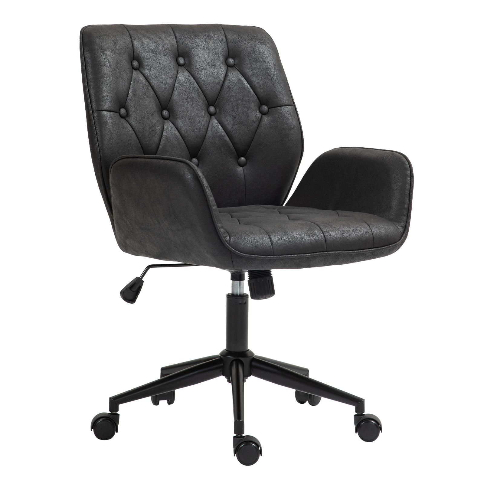 BÜROSTUHL GABRIEL Schwarz - Schwarz, Textil/Metall (59/99/65cm) - SVITA