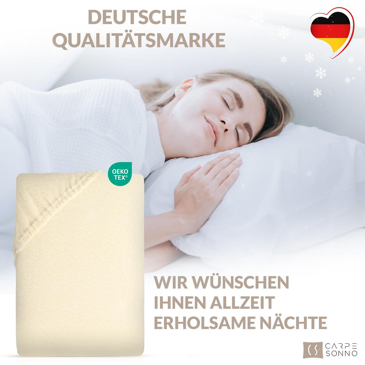 TEDDY-PLÜSCH-SPANNBETTLAKEN 100x200 cm Warmes Winter Bettlaken Braun - Braun, Textil (100/200cm) - Carpe Sonno