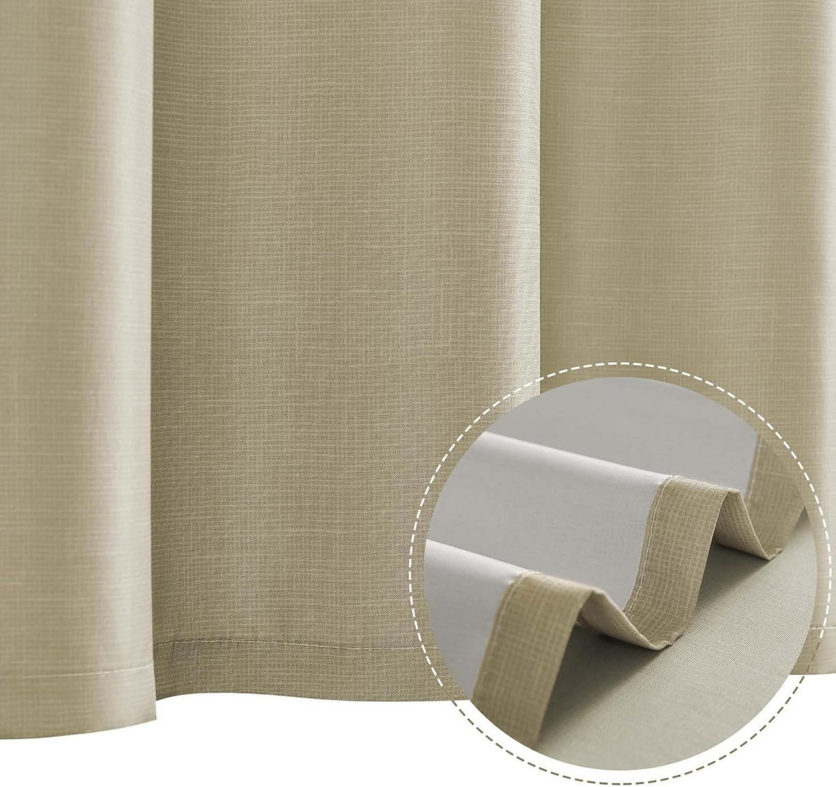DUSCHVORHANG 180x180 cm mit 12 Haken - Beige, Textil (180/180cm)