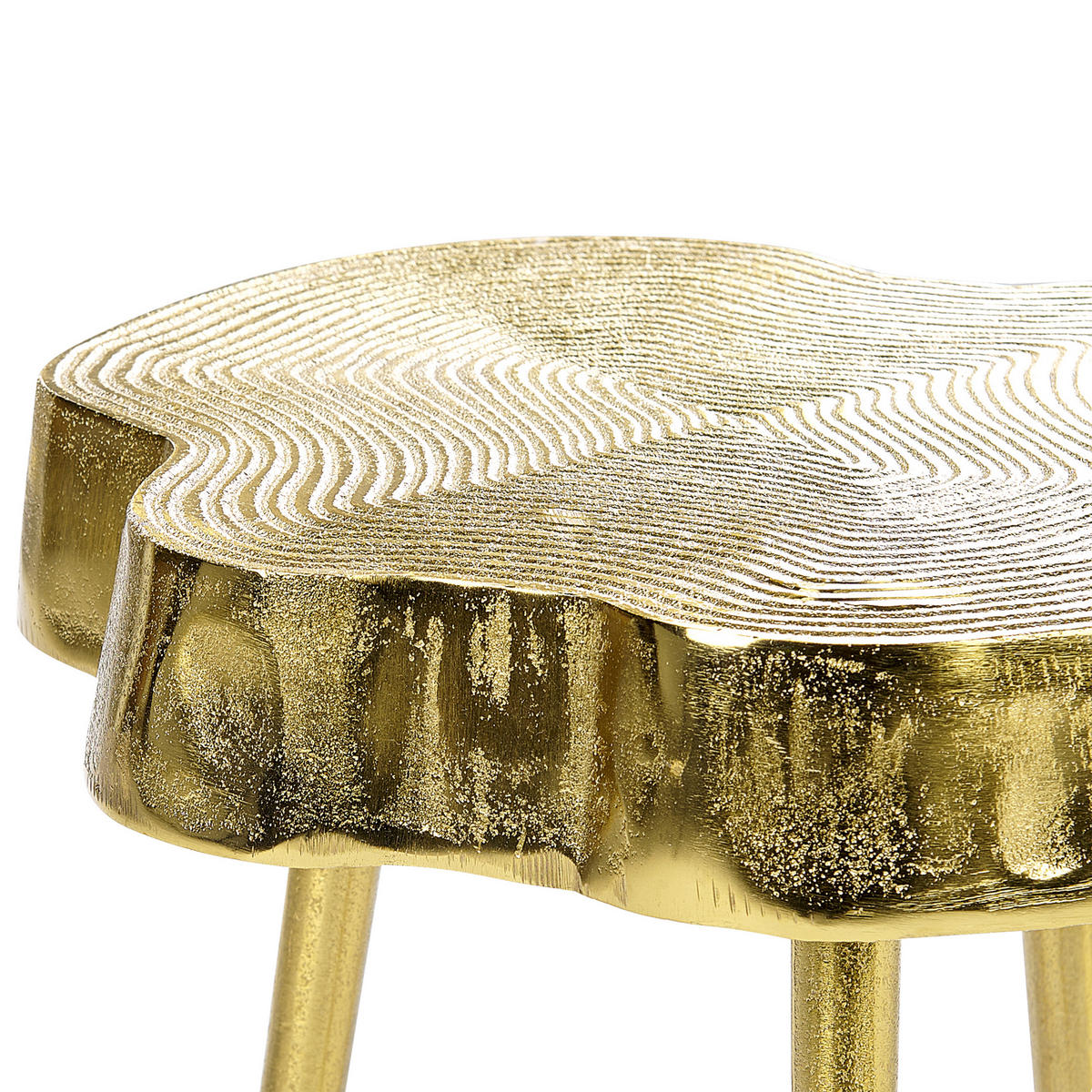 BEISTELLTISCH Aluminium gold Freiform 30 cm Taupo - Goldfarben, Metall (30/30/50cm) - Beliani