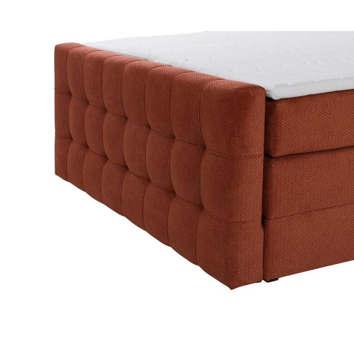 BOXBETT Royal mit Bonnelmatratze und Topper, 140x200, Rot - Rot, Holzwerkstoff/Kunststoff (140/200cm) - AN-Moebel 4u