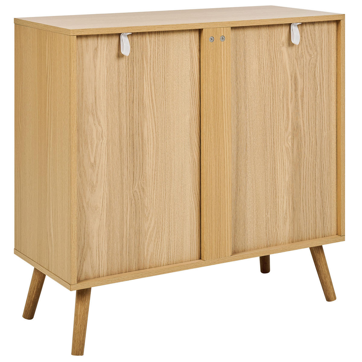 SCHRANK Hellbraun Hodgen - Braun, Holzwerkstoff (80/80/35cm) - Beliani