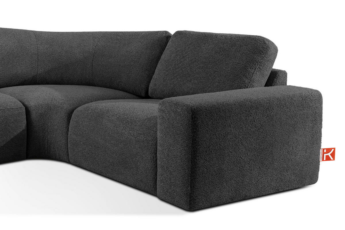 ECKSOFA LINKS ZUCCO, Graphit - Graphitfarben, Holz/Holzwerkstoff (304/293cm) - KONSIMO®