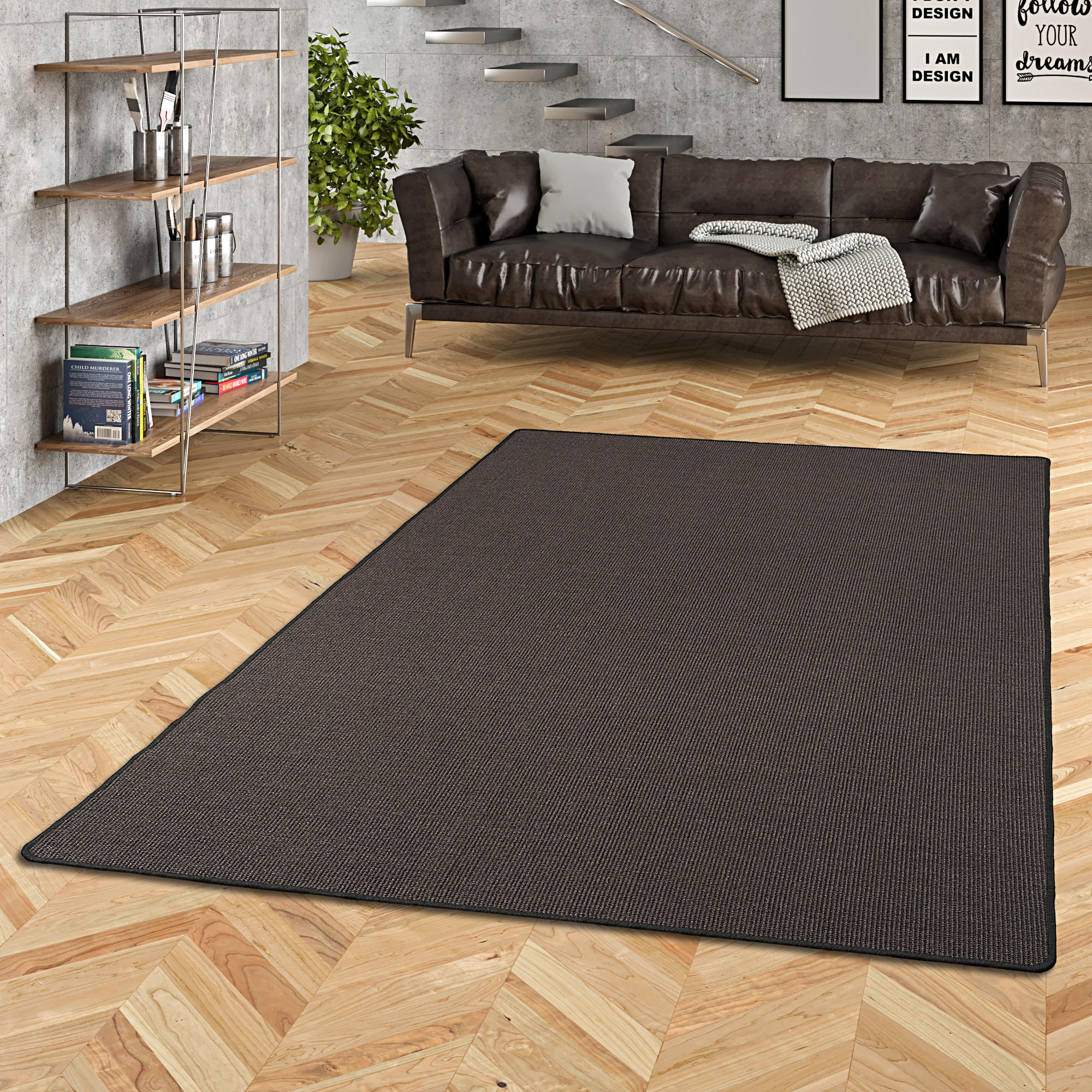 SISAL NATUR TEPPICH KLASSISCH - Schwarz, Textil (200/250cm) - Snapstyle