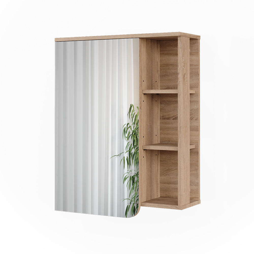 SPEGELSKÅP Karen Sonoma/Vit 60x75 cm Sonoma ek, Vit 75/60/20 cm