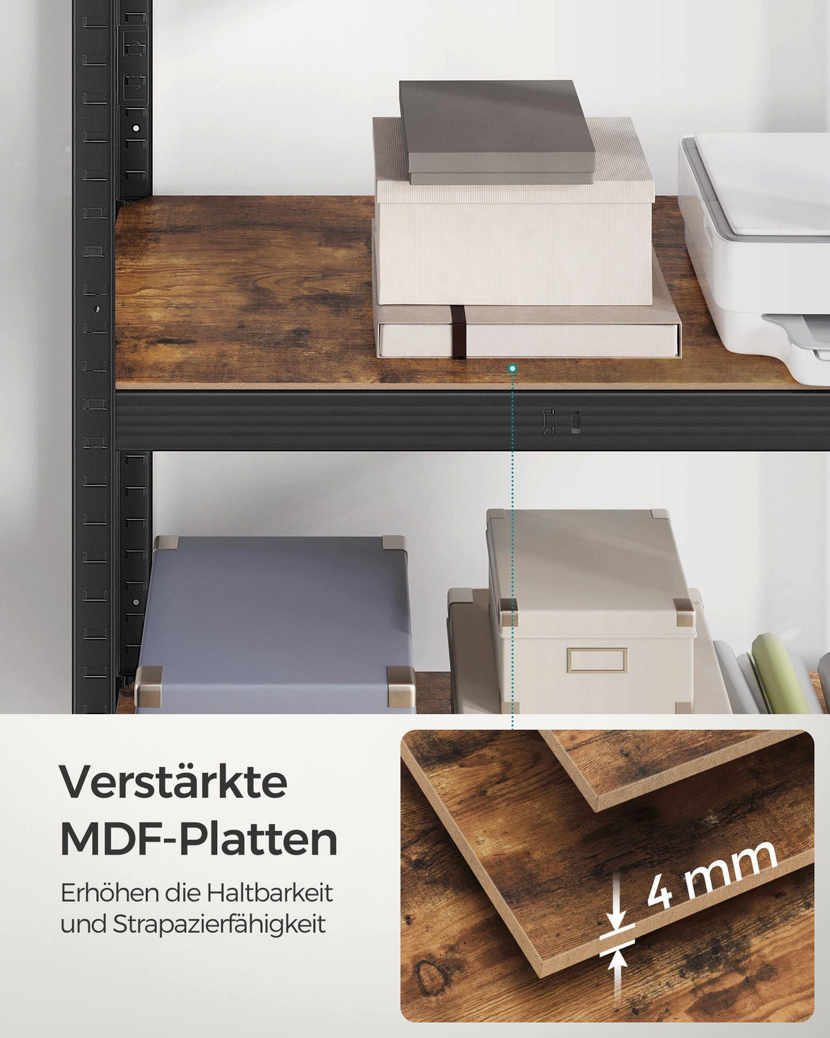 SCHWERLASTREGALE JAKARTA 2ER-SET - Braun, Holzwerkstoff (100/200/50cm) - Hansiro