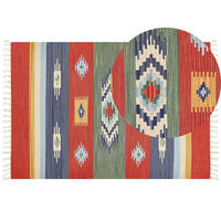 KELIM-TEPPICH Kamaris 200/140 cm - Multicolor, Textil (140/200cm) - Beliani