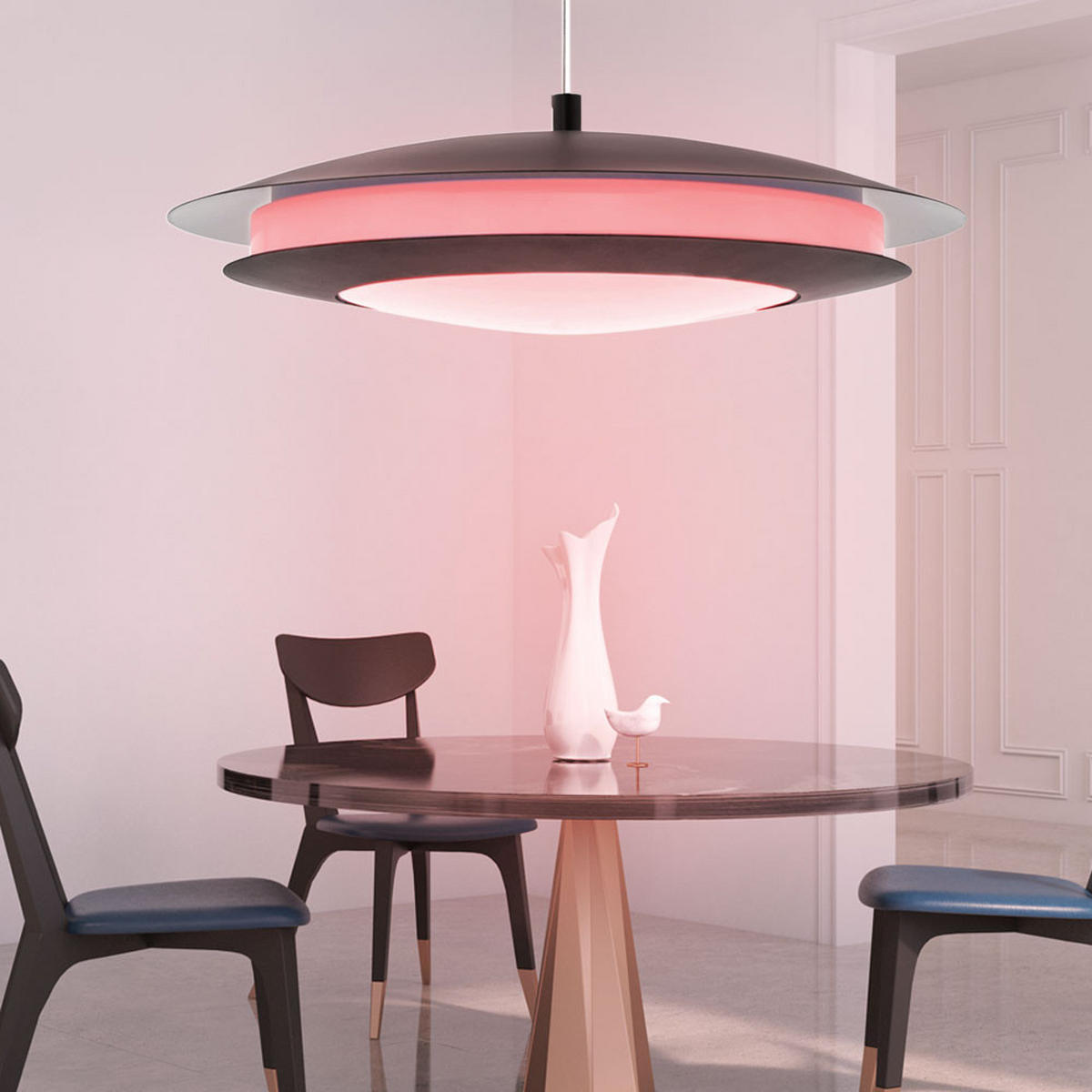 LED HÄNGELEUCHTE MONEVA-C Schwarz - Schwarz, Metall (48.5/48.5/150cm)