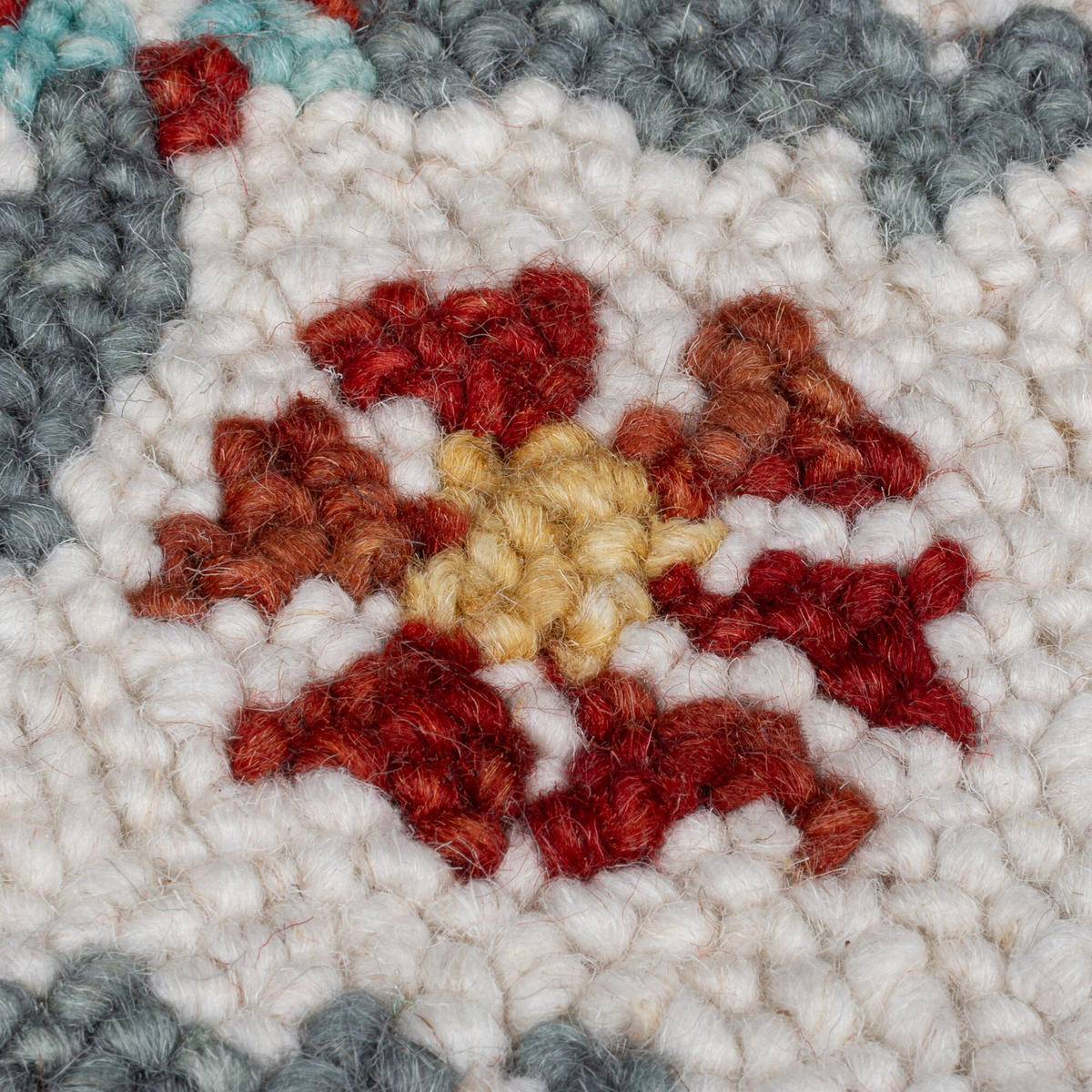 WOLLTEPPICH Orientmuster Floral Suzani, Wohnzimmer Rot-Blau Rechteckig 200x290 - Rot, Textil (200/290cm) - KADIMA DESIGN