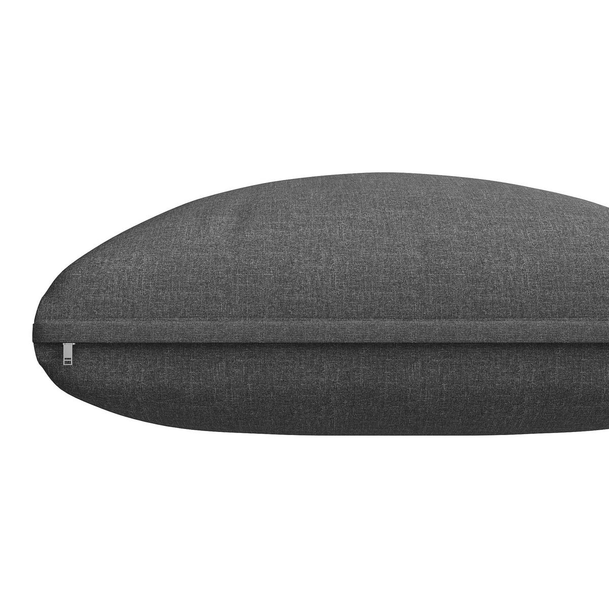 ZAHRADNÍ sedací souprava z železa 118x61x80 cm šedá pro 8 osob s modulárním uspořádáním a stolkem se sklem - šedá, kov - Modfu