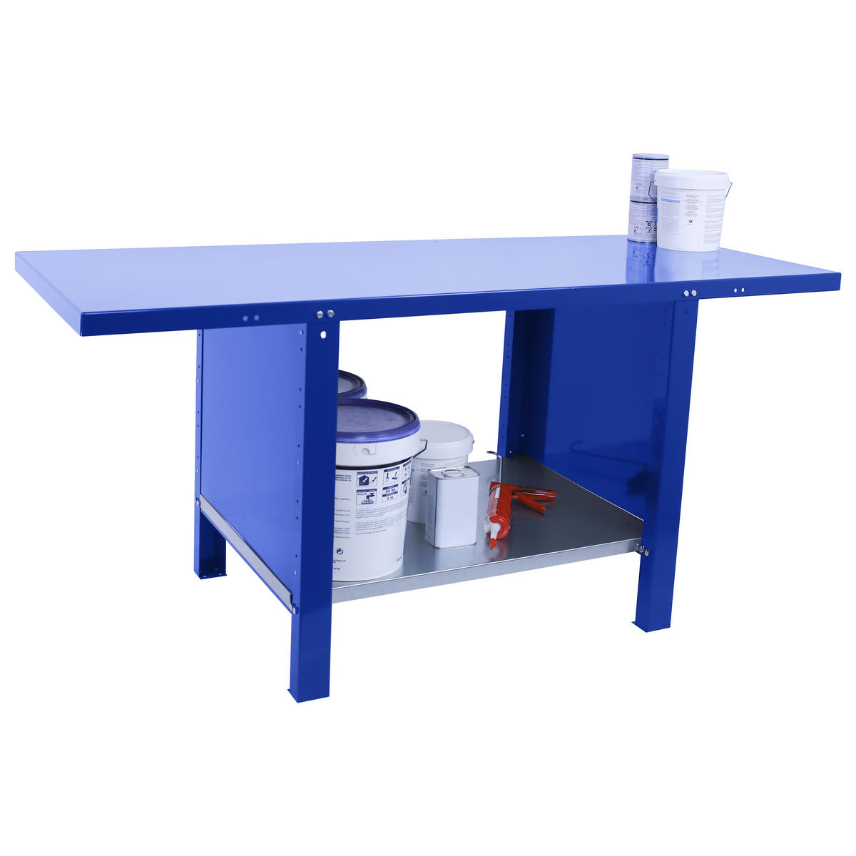 WERKBANK Buffalo Metal HxBxT 83 x 150 x 73 cm Traglast 700 kg Blau - Blau, Metall (150/83/73cm) - PROREGAL