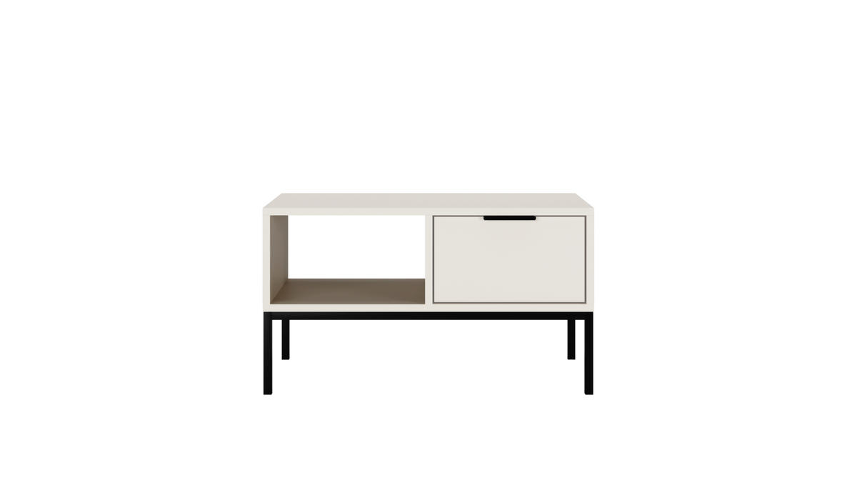 COUCHTISCH Austin_80 60/45/80 - Schwarz/Weiß, Holzwerkstoff (80/60/45cm) - RAUMHIRSCH FURNITURE