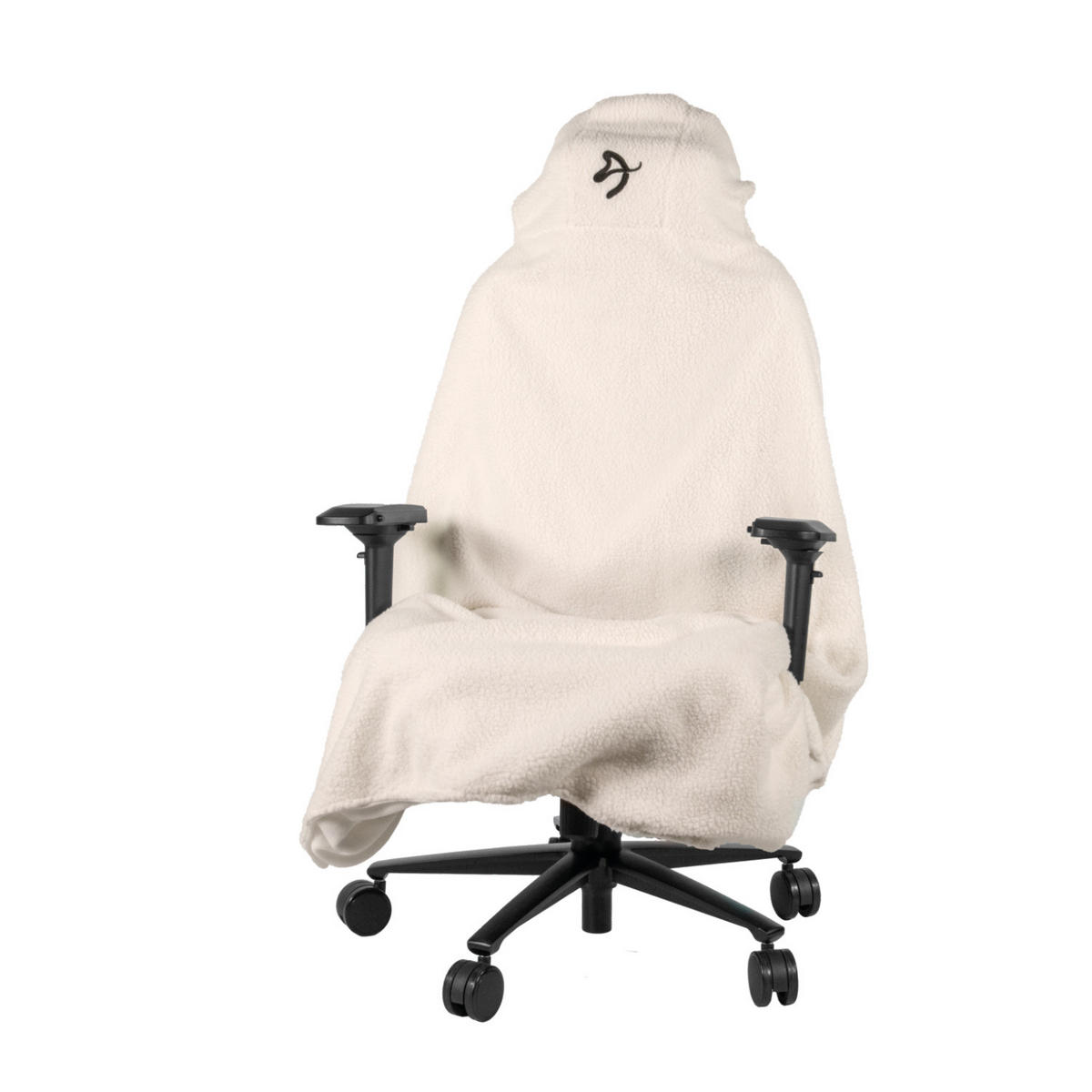 STUHLKUSCHELDECKE Velour/Sherpa Weiß - Weiß, Textil (135/155cm) - Arozzi