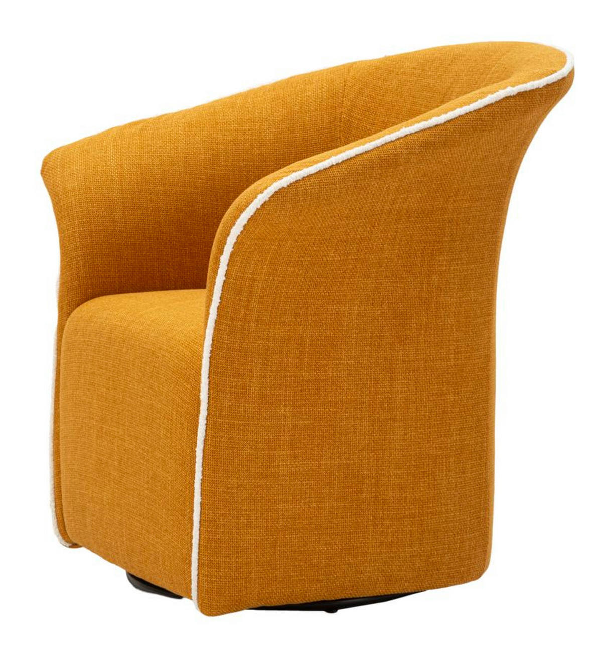 SESSEL Senape Siena Swivel, senfgelb, Polyester, Eisen und Sperrholz, 83,5 x 66 x 80 cm - Gelb, Holzwerkstoff/Kunststoff (83.5/80/66cm) - Mauro Ferretti