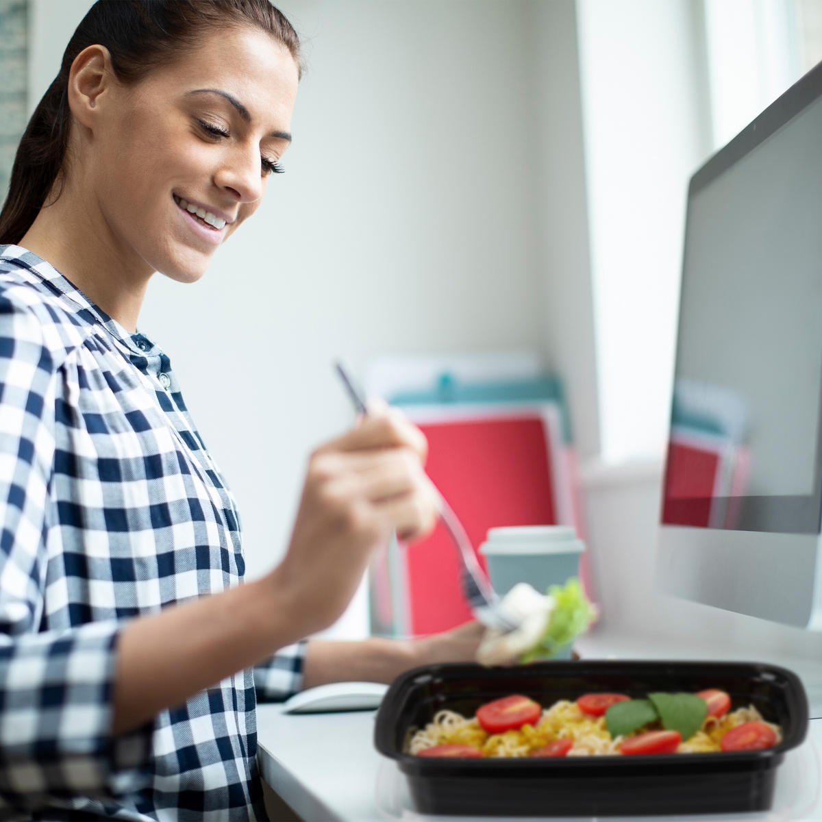 24XMEALPREPBOX - černá, plast (22/6.5/15cm) - Relaxdays