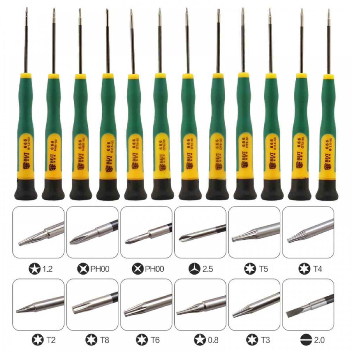 SCHRAUBENDREHER-SET-DIY,2-TEILIGES magnetisches Schraubendreher-Set - Grün, Metall (1.7/1.7/14.5cm) - LIBRATON
