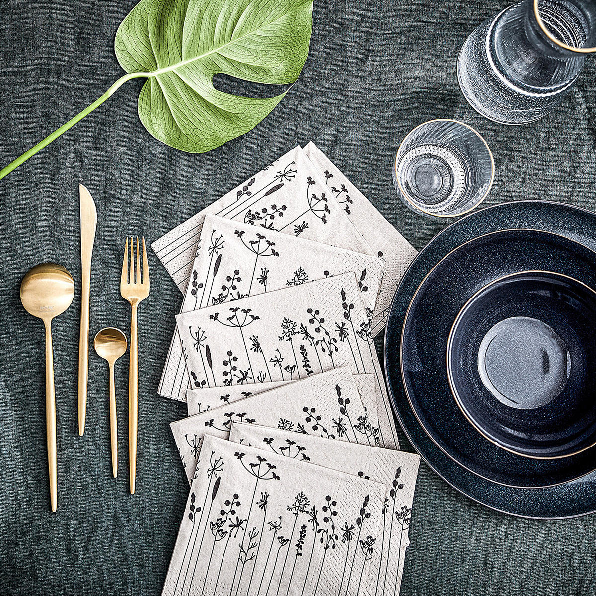 PAPIERSERVIETTEN (6er Set) Après - Braun, Papier (33/33cm) - Butlers