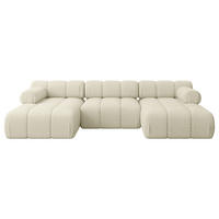 WOHNLANDSCHAFT modulares Sofa Tesso-U1 - 285x160x70 cm Beige Bouclé - Beige, Holzwerkstoff/Textil (285/70/160cm) - ALTDECOR