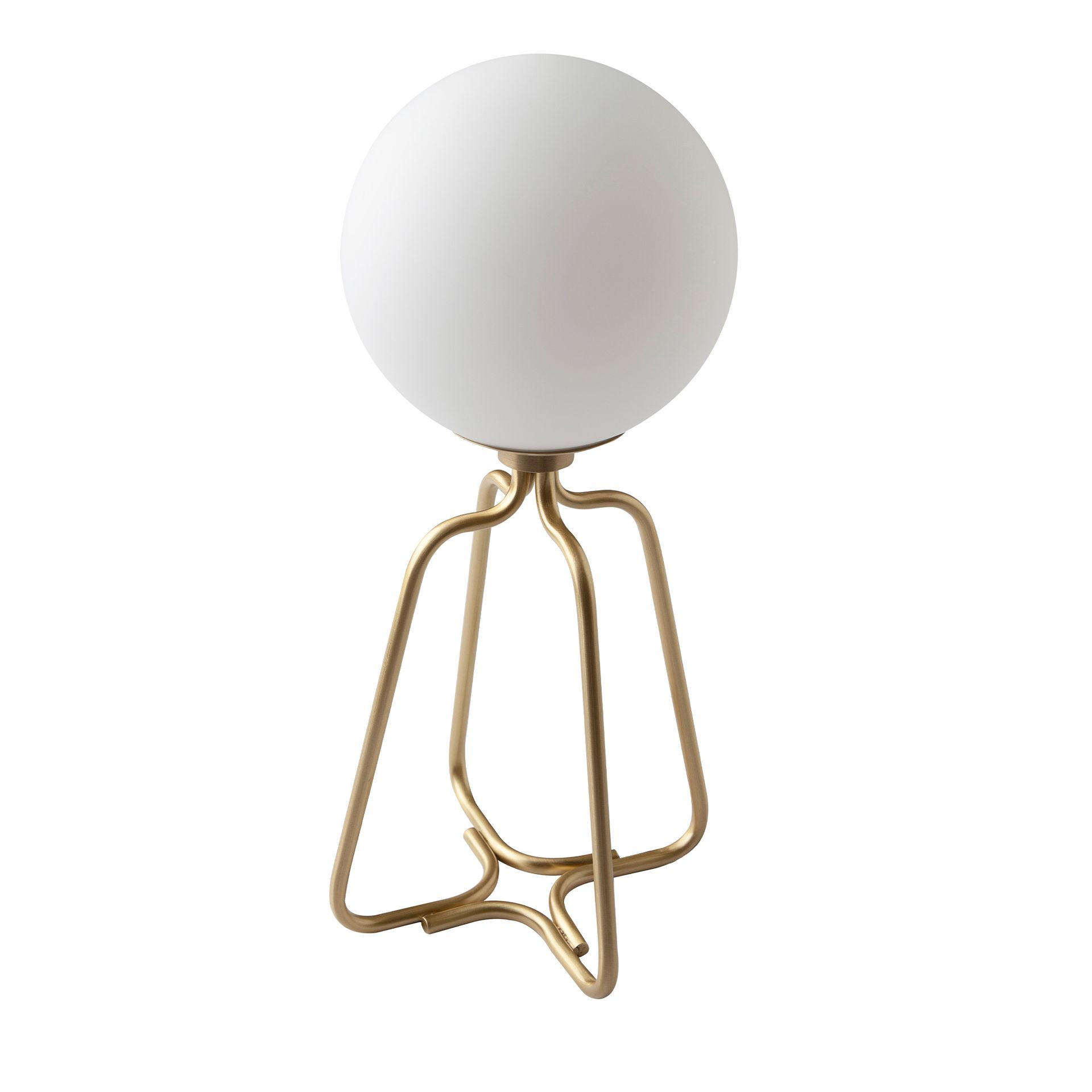 TISCHLEUCHTE Tischlampe goldener Stahl und weißes Glas 16.5/16.5/35.5 cm - Goldfarben/Weiß, Metall (16.5/16.5/35.5cm) - ANGEL CERDA