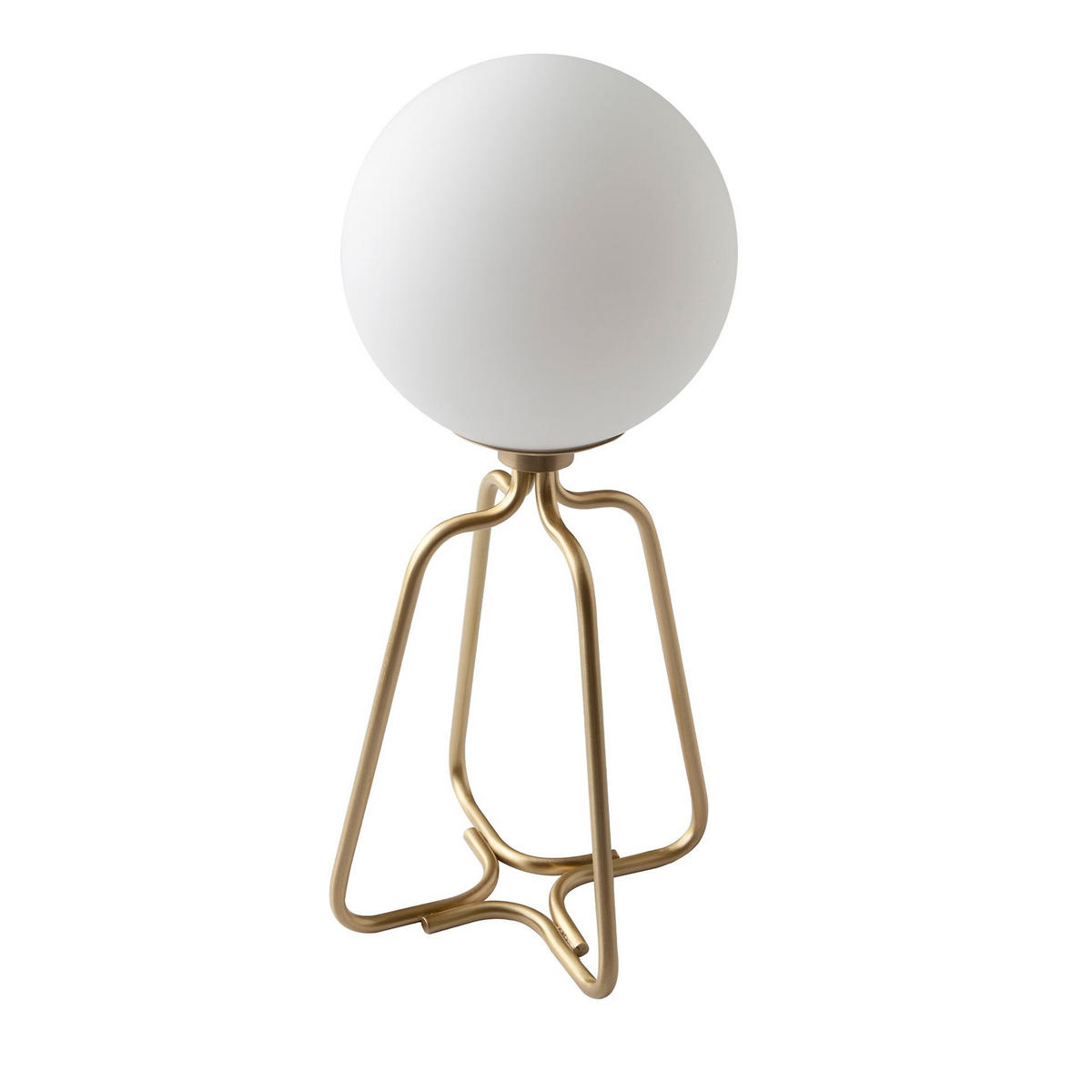 TISCHLEUCHTE Tischlampe goldener Stahl und weißes Glas 16.5/16.5/35.5 cm - Goldfarben/Weiß, Metall (16.5/16.5/35.5cm) - ANGEL CERDA