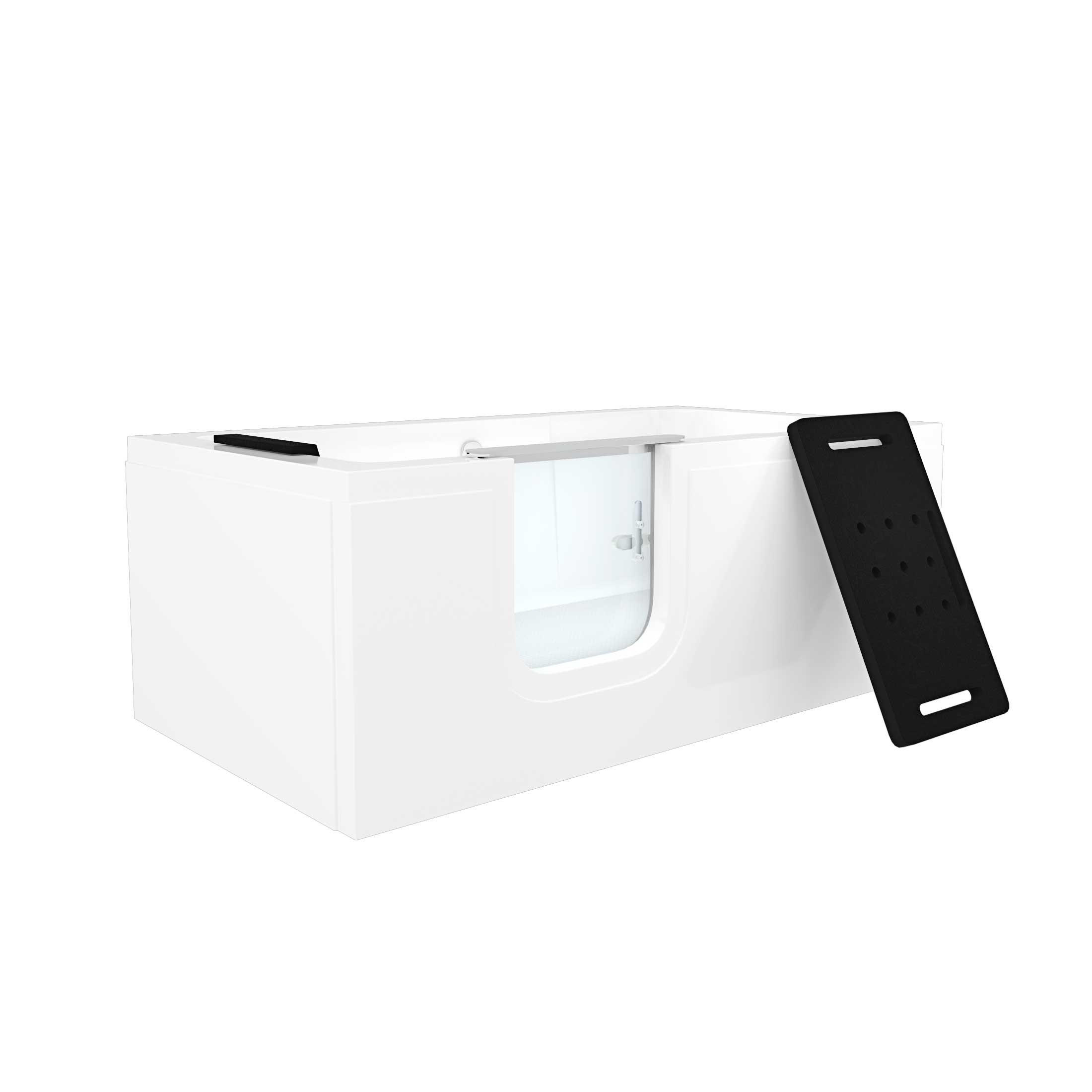 SENIORENWANNE S15-L Weiß - Weiß, Glas/Kunststoff (150/54/75cm) - AcquaVapore by Sandra Jentho
