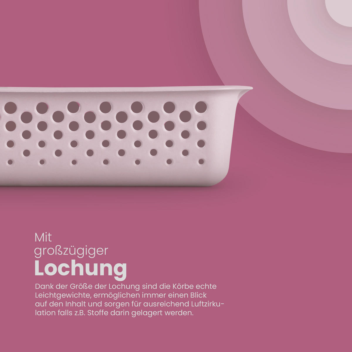 AUFBEWAHRUNGSKORB Rosa 20x10x5 cm - 4er Pack - Rosa, Kunststoff (10/5/20cm) - ProHome