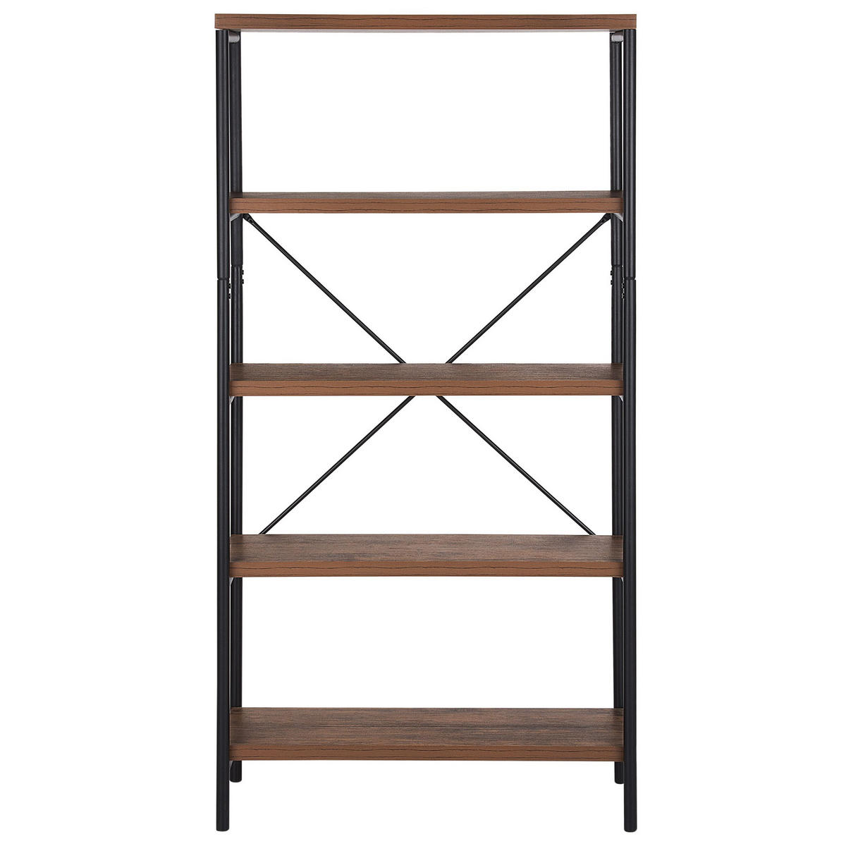 REGAL 4 Fächer Brisbane - Dunkelbraun, Holzwerkstoff (80/160/36cm) - Beliani