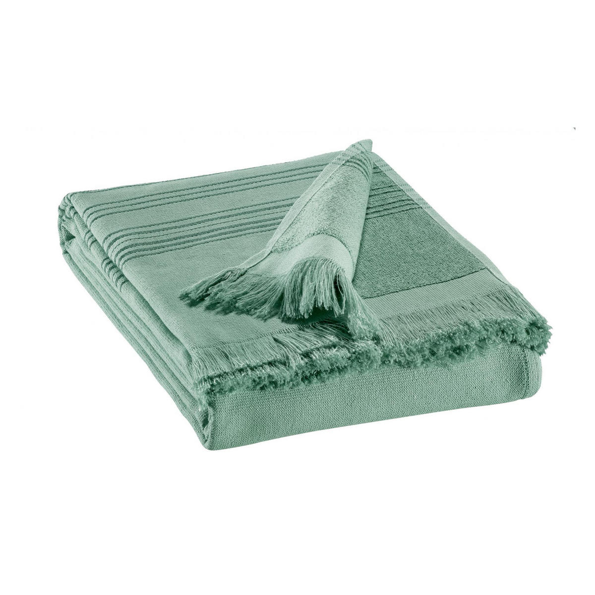 HAMMAM-TUCH Cancun salbeigrün 90 x 180 cm - Salbeigrün, Textil (90/180cm) - Vivaraise
