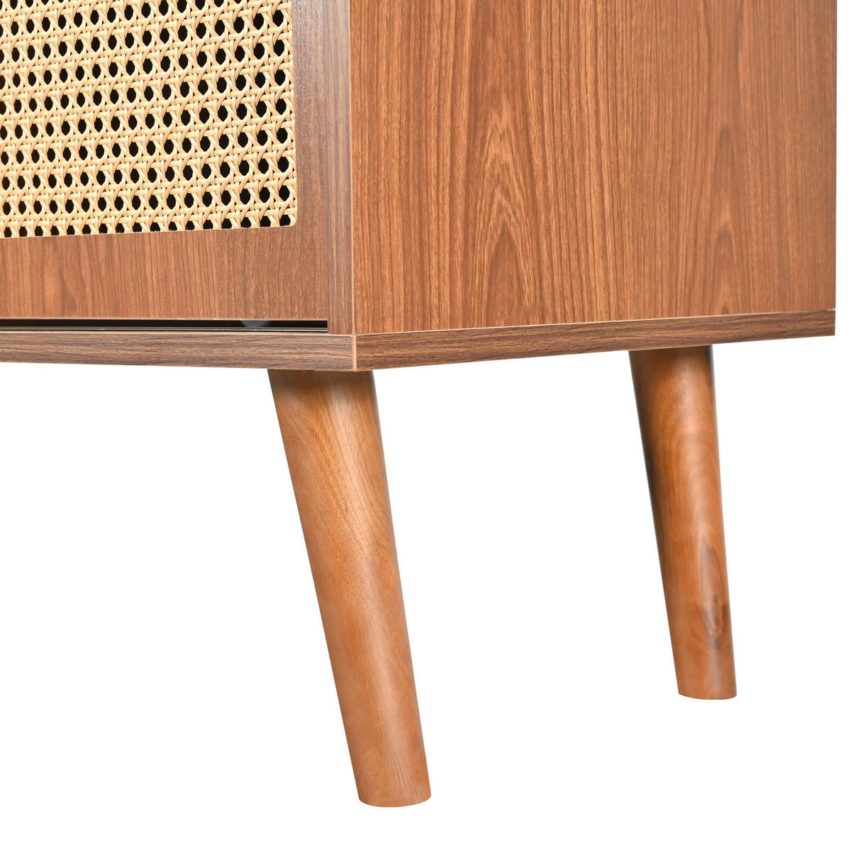 KOMMODE aus MDF 120x40x78cm in Walnuss mit 3 Schubladen & 3 Türen - Walnussfarben, Holzwerkstoff (120/78/40cm) - Modfu