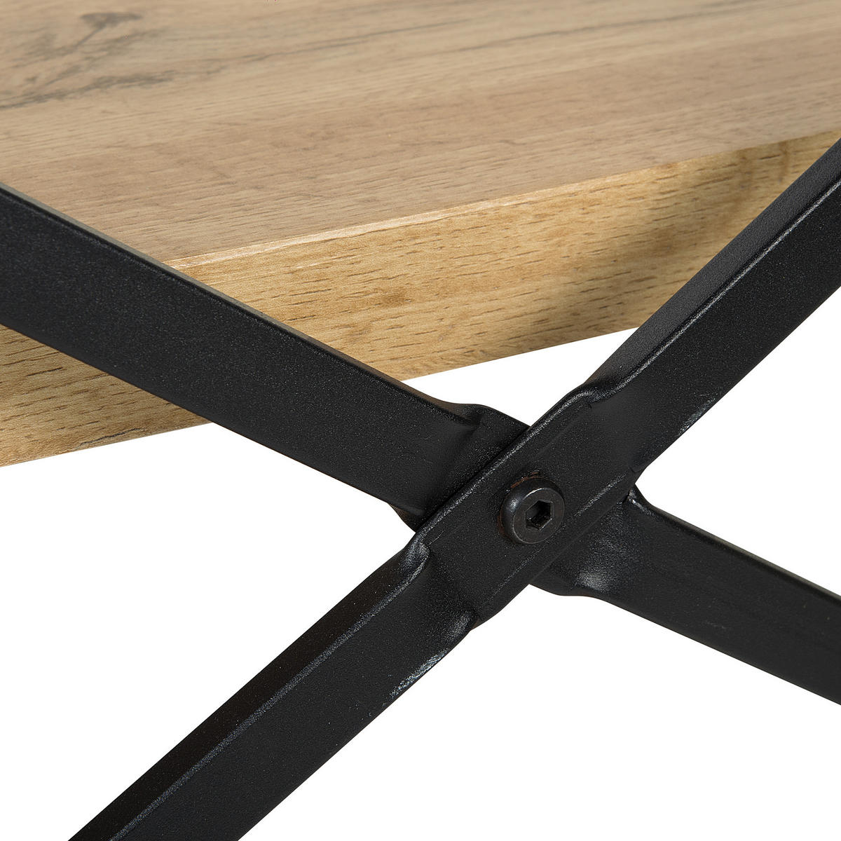 REGAL 3 Fächer Timber - Hellbraun, Holzwerkstoff (111/111/35cm) - Beliani