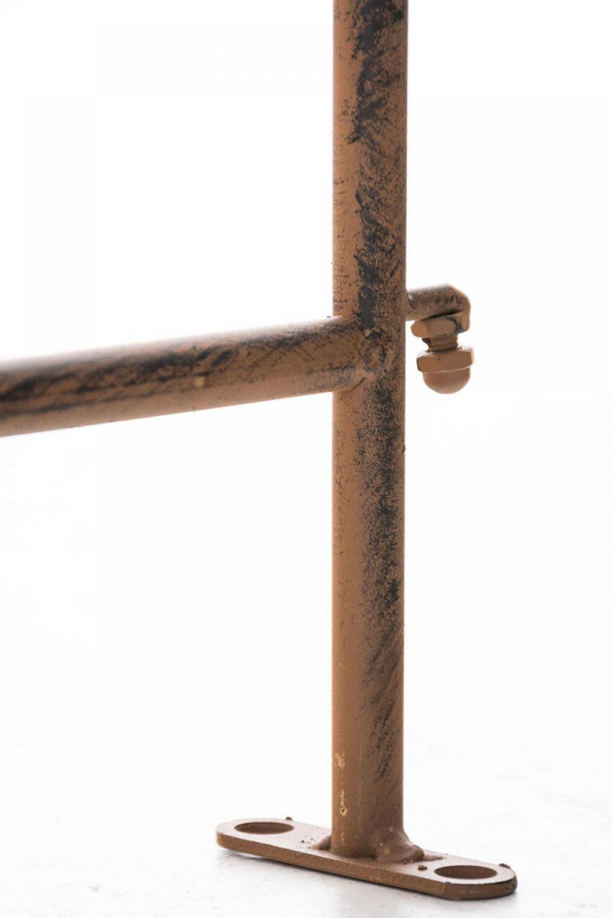 GARTENZAUN Metall antik braun - Braun, Metall (124/116cm) - CLP