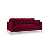 SOFA Mamaia aus Samt rot 2 Sitzplätze - Rot, Textil (92/75/152cm) - Micadoni