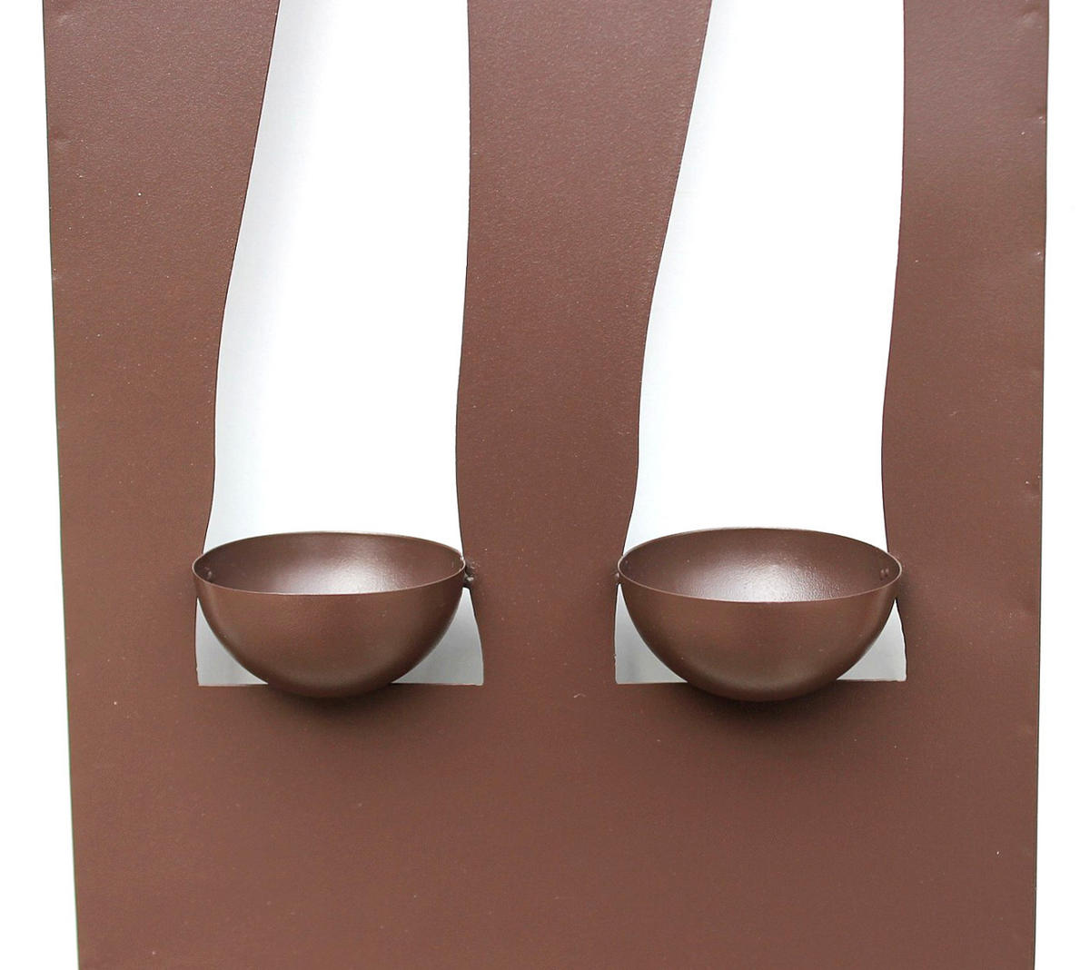 WANDLEUCHTER Flamme für 2 Kerzen aus Metall Braun - Braun, Metall (29/65/10cm) - DanDiBo