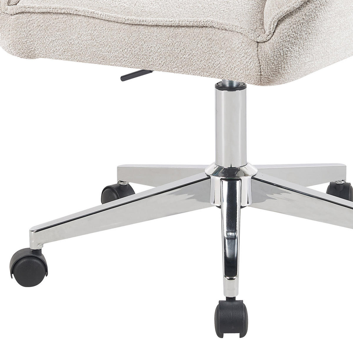 BÜROSTUHL Mika-Megan - Chromfarben/Creme, Textil/Metall (60/85/68cm) - DUBI Möbel
